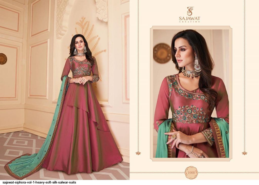 Siphora Vol-01silk Salwar Suits By Sajawat Creation At Wholesale Rate In Surat