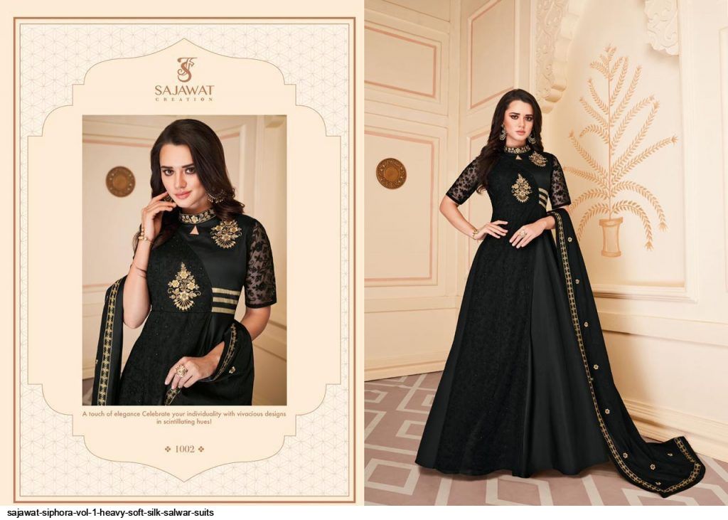 Siphora Vol-01silk Salwar Suits By Sajawat Creation At Wholesale Rate In Surat