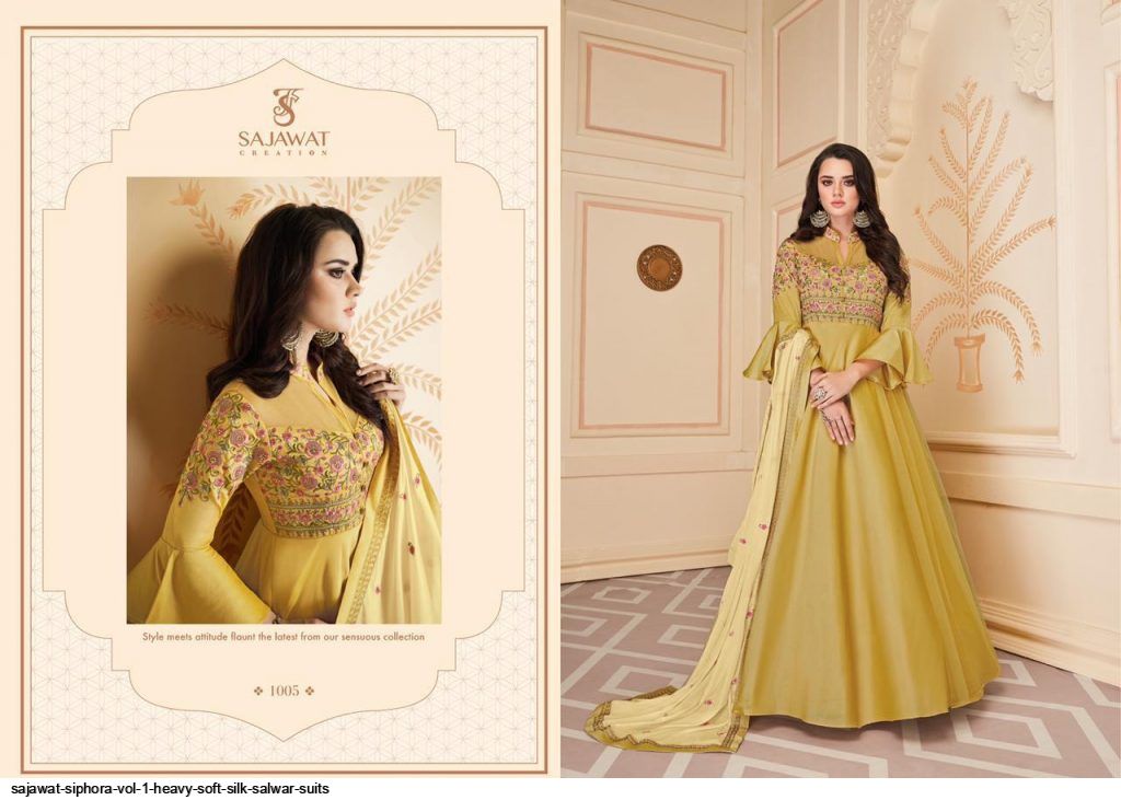 Siphora Vol-01silk Salwar Suits By Sajawat Creation At Wholesale Rate In Surat