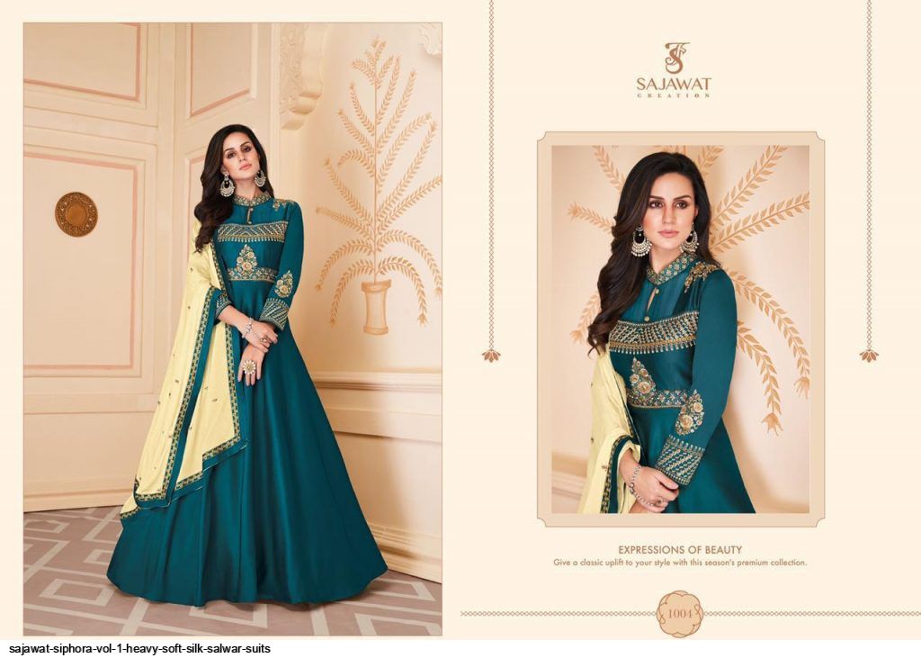 Siphora Vol-01silk Salwar Suits By Sajawat Creation At Wholesale Rate In Surat