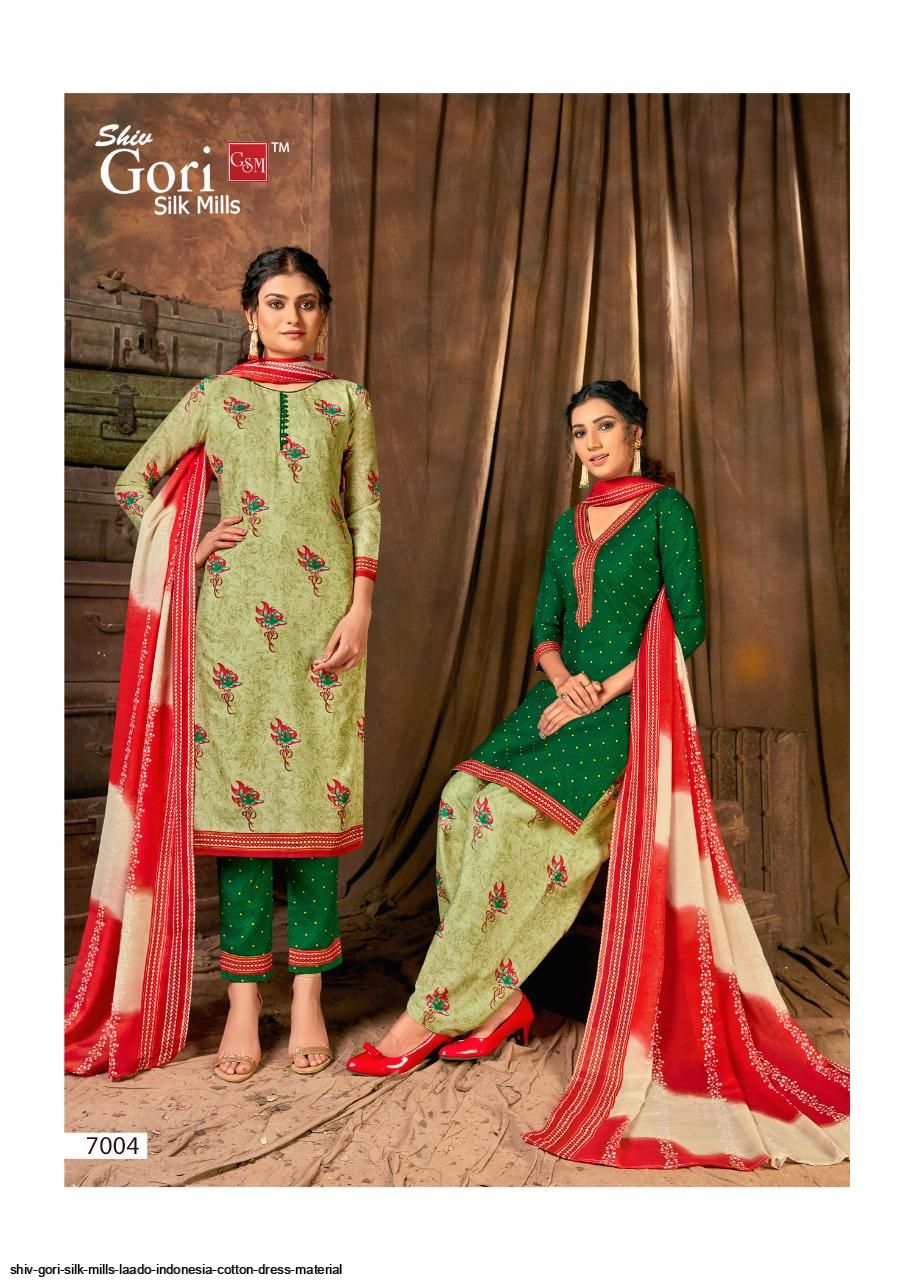 Shiv Gori Silk Mills Presents  Laado Indonesia Cotton Dress Material Wholesale Rate In Surat