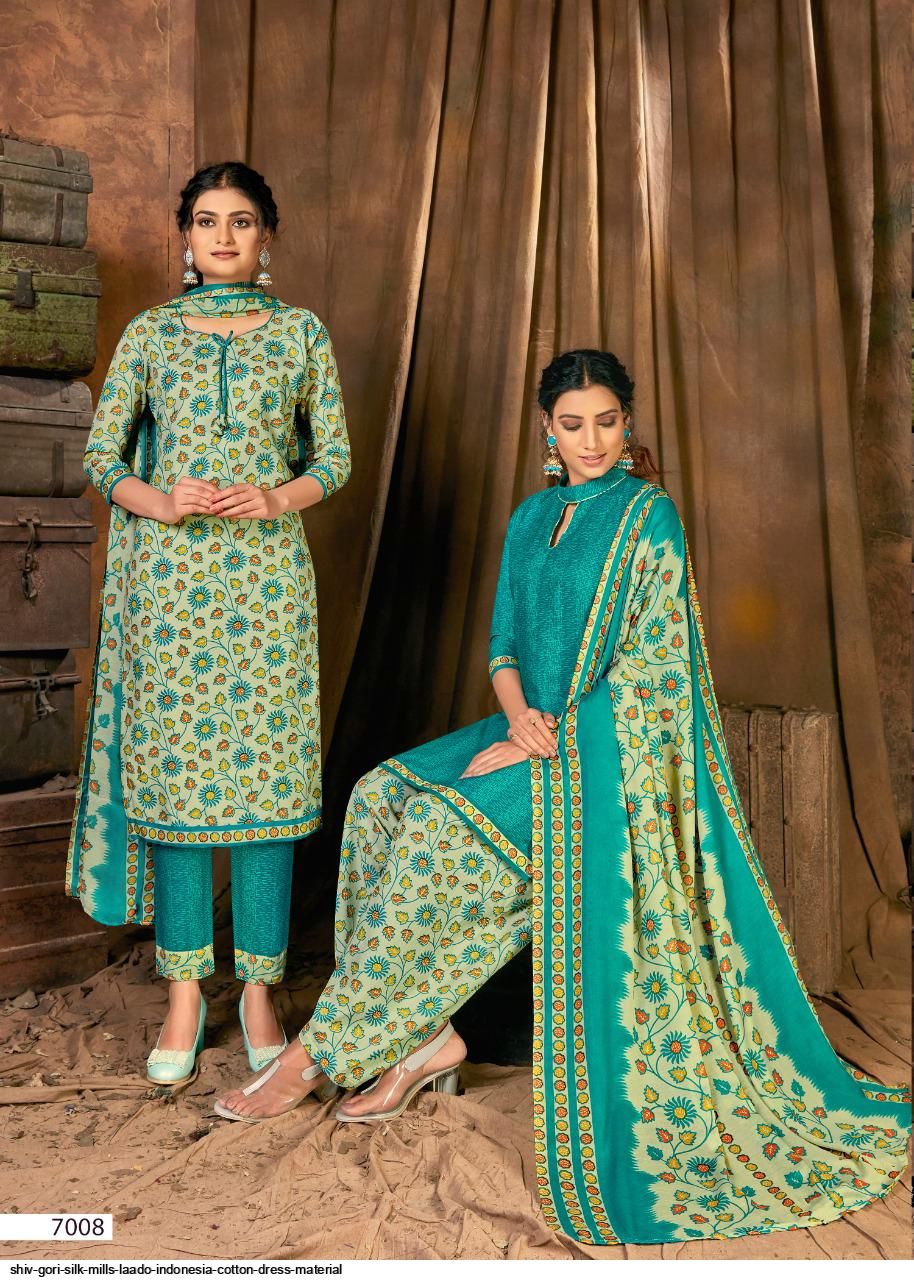 Shiv Gori Silk Mills Presents  Laado Indonesia Cotton Dress Material Wholesale Rate In Surat