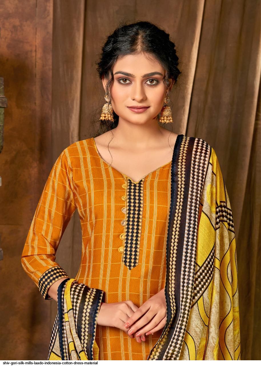 Shiv Gori Silk Mills Presents  Laado Indonesia Cotton Dress Material Wholesale Rate In Surat