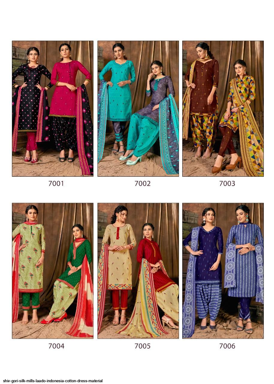 Shiv Gori Silk Mills Presents  Laado Indonesia Cotton Dress Material Wholesale Rate In Surat