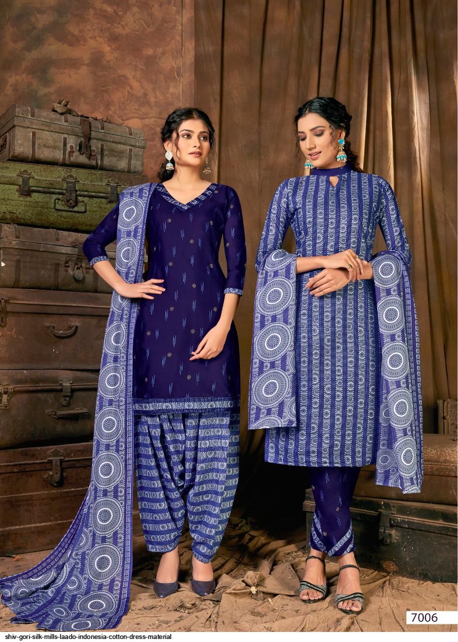 Shiv Gori Silk Mills Presents  Laado Indonesia Cotton Dress Material Wholesale Rate In Surat