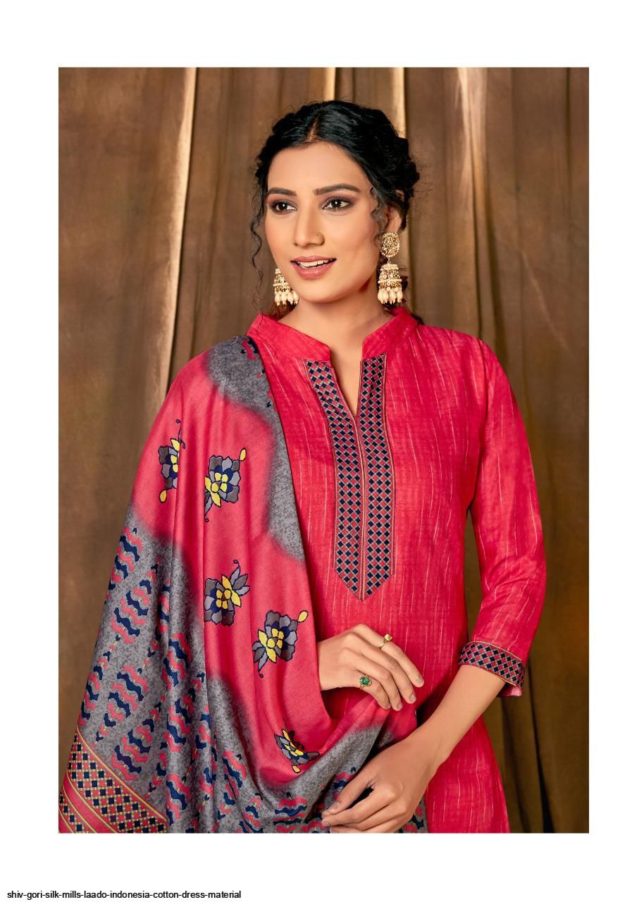 Shiv Gori Silk Mills Presents  Laado Indonesia Cotton Dress Material Wholesale Rate In Surat