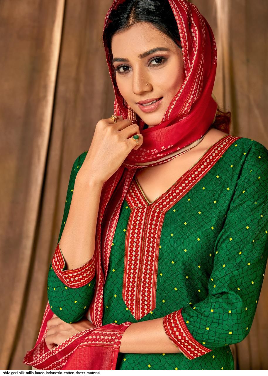 Shiv Gori Silk Mills Presents  Laado Indonesia Cotton Dress Material Wholesale Rate In Surat