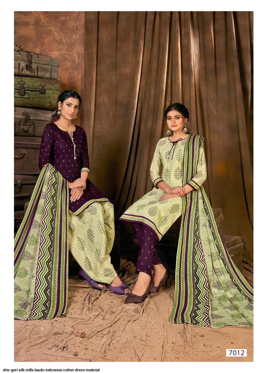 Shiv Gori Silk Mills Presents  Laado Indonesia Cotton Dress Material Wholesale Rate In Surat