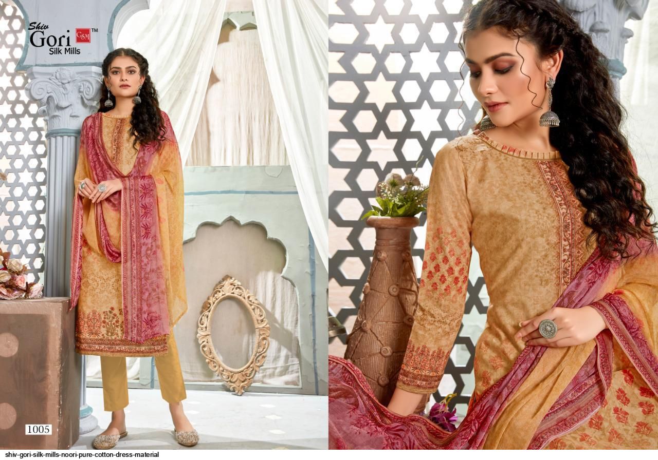 Shiv Gori Silk Mills Presents  Noori Pure Cotton Dress Material Wholesale Rate In Surat