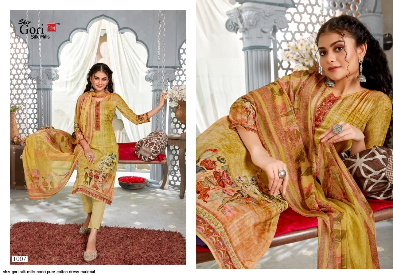 Shiv Gori Silk Mills Presents  Noori Pure Cotton Dress Material Wholesale Rate In Surat