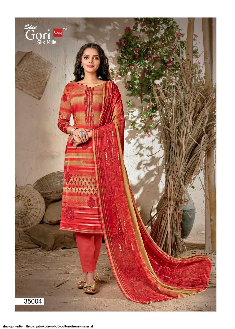 Shiv Gori Silk Mills Presents  Panjabi Kudi Vol 35 Cotton Dress Material Wholsale Rate In Surat