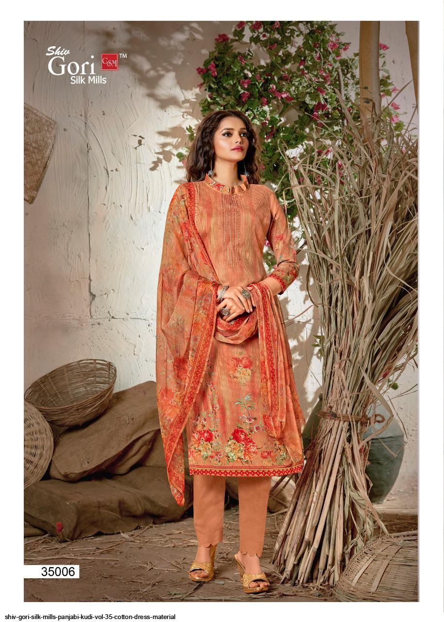 Shiv Gori Silk Mills Presents  Panjabi Kudi Vol 35 Cotton Dress Material Wholsale Rate In Surat