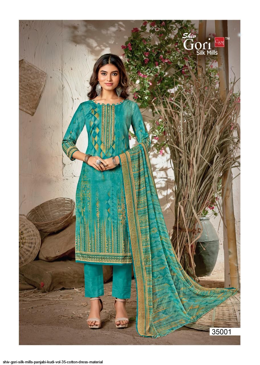 Shiv Gori Silk Mills Presents  Panjabi Kudi Vol 35 Cotton Dress Material Wholsale Rate In Surat