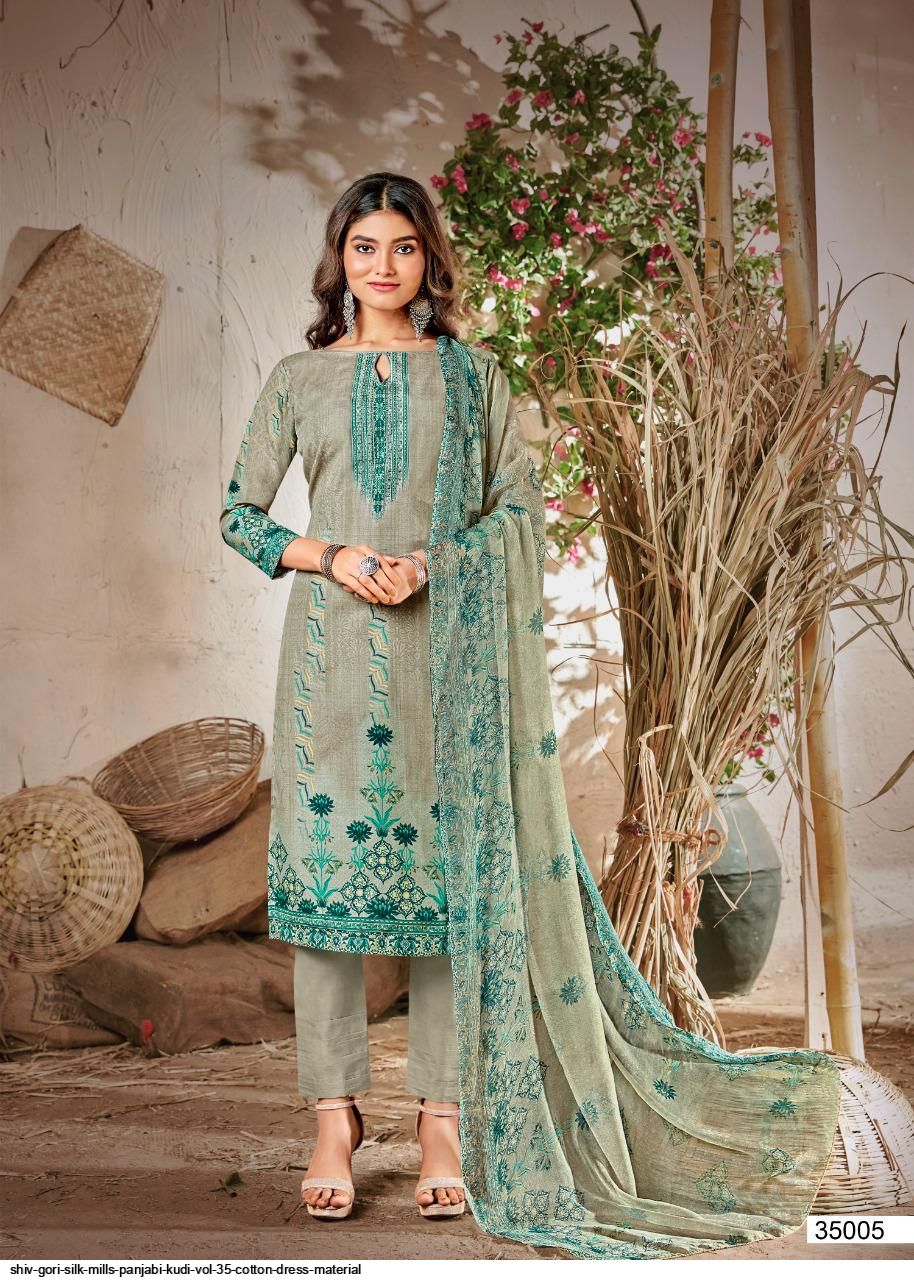 Shiv Gori Silk Mills Presents  Panjabi Kudi Vol 35 Cotton Dress Material Wholsale Rate In Surat