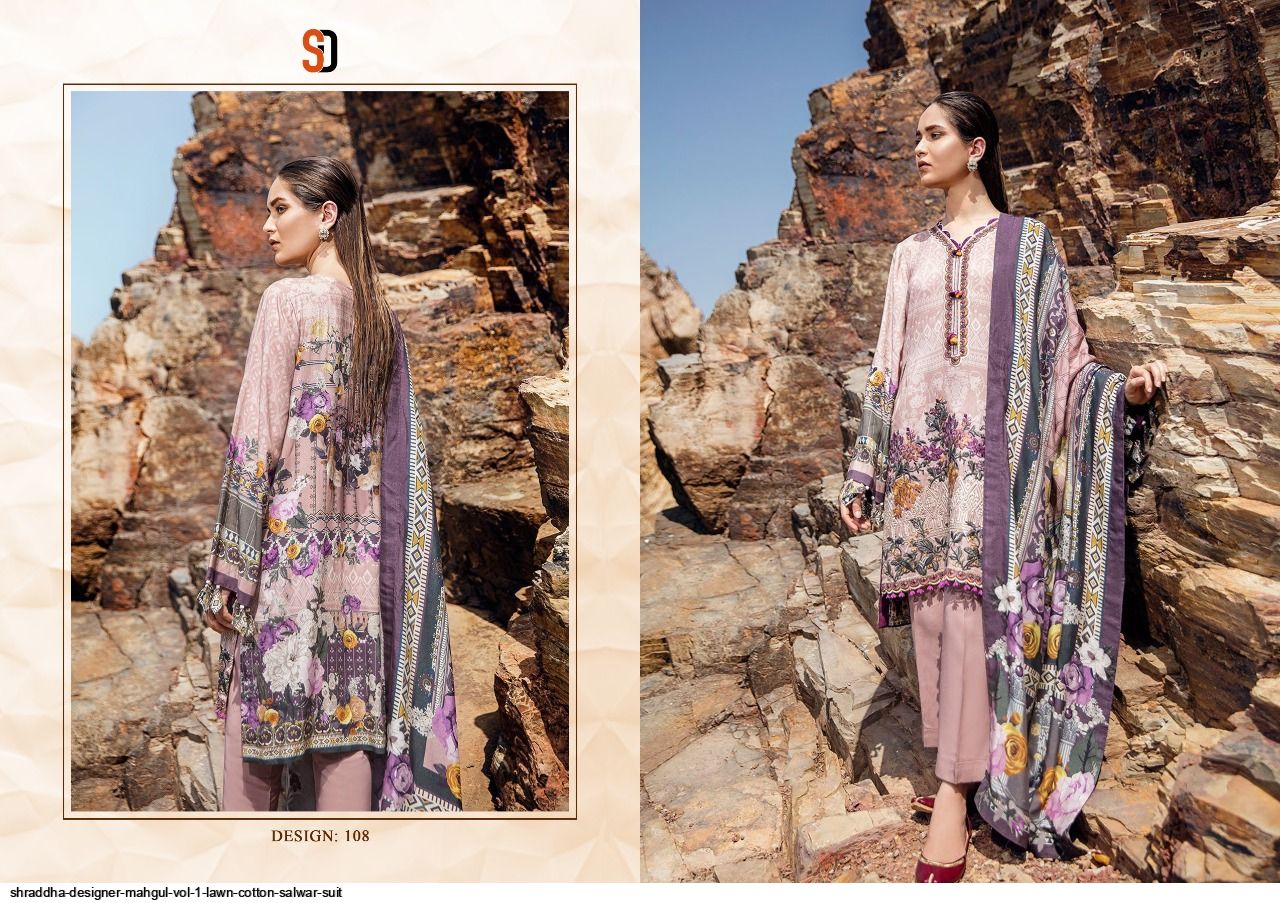 Shraddha Designer Presents  Mahgul Vol 1 Lawn Cotton Salwar Suit Wholesale Rate In Surat