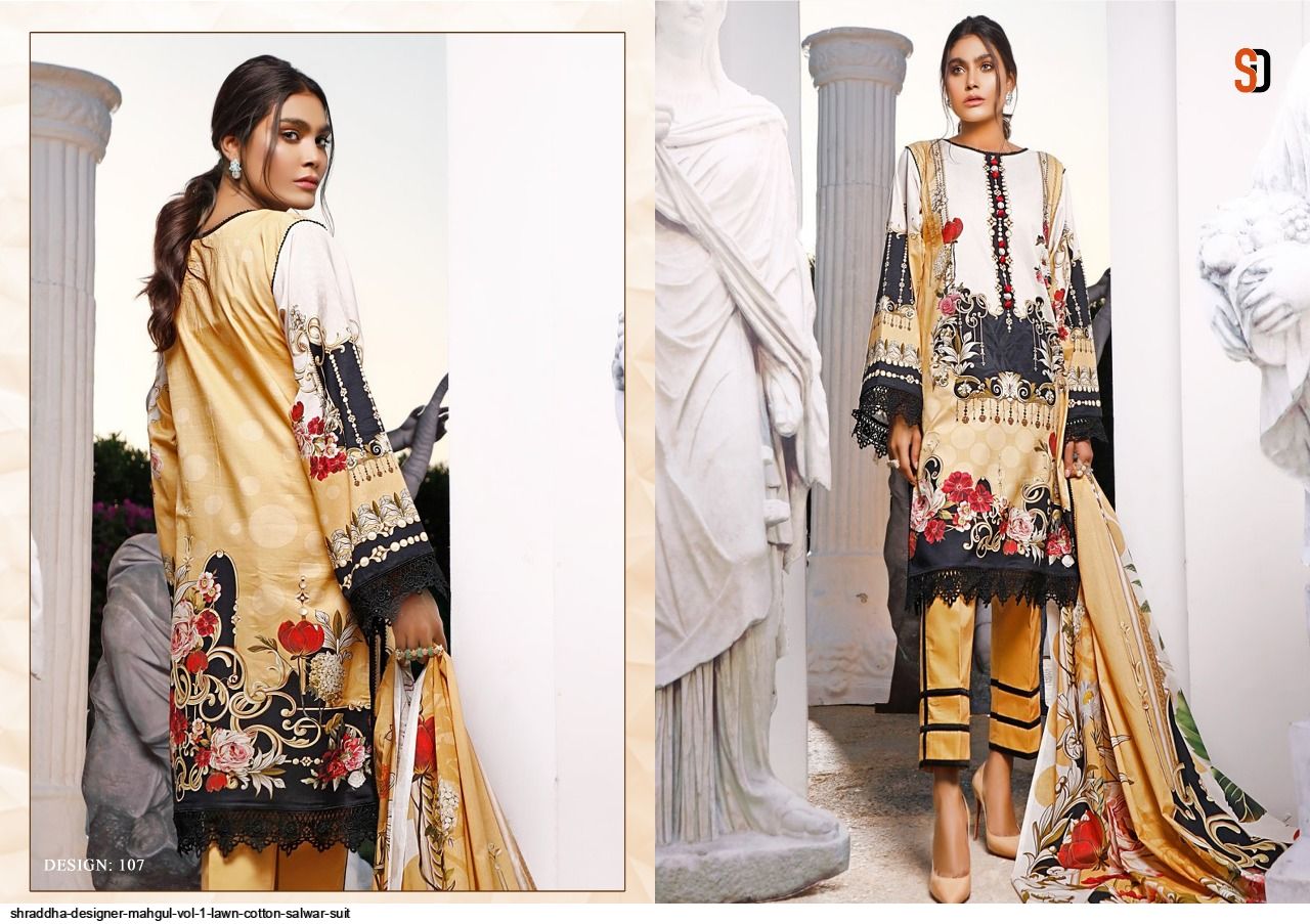Shraddha Designer Presents  Mahgul Vol 1 Lawn Cotton Salwar Suit Wholesale Rate In Surat