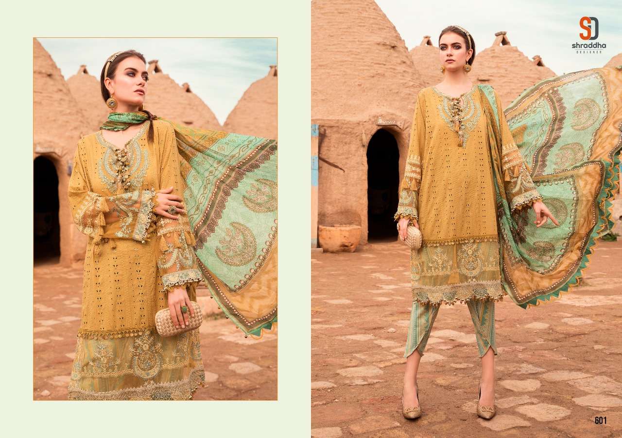 Shraddha Designer Maria B Schiffli Collection Pure Cambric Cotton With Chiken Embroidery Work Pakistani Suits Collection At Wholesale Rate In Surat