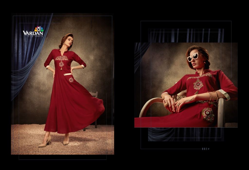Vardan Presents Passion Vol 1 Designer Kurti Catalogue Designer Kurtis Wholsale Rate In Surat