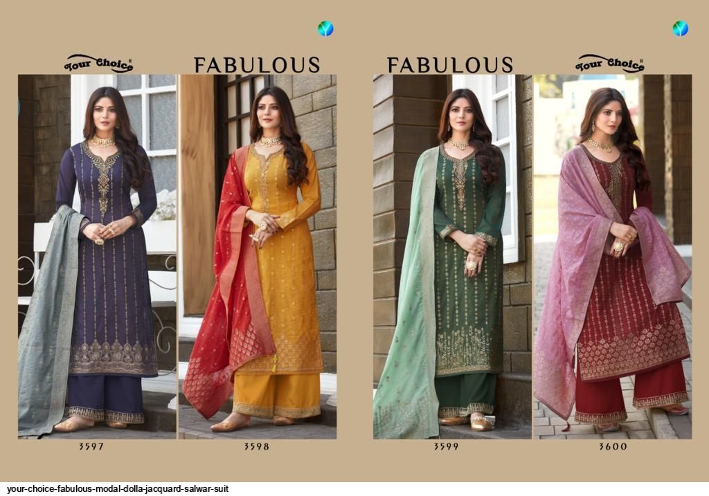 Your Choice Presents Fabulous Modal Dolla Jacquard Salwar Suit At Wholesale Rate In Surat