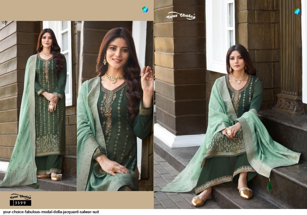 Your Choice Presents Fabulous Modal Dolla Jacquard Salwar Suit At Wholesale Rate In Surat
