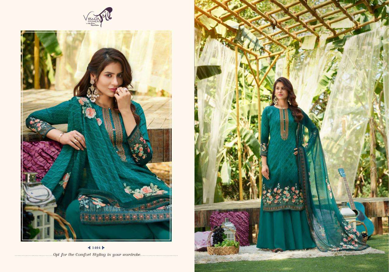 Vouche  Presents Rivaa 1401 To 1408 Series Salwar Suits Wholesale Rate In Surat