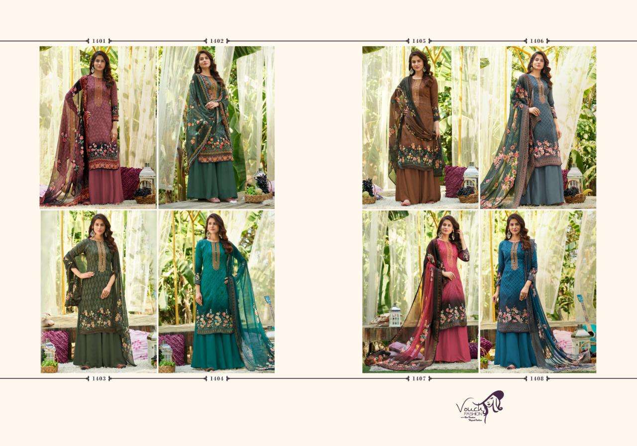 Vouche  Presents Rivaa 1401 To 1408 Series Salwar Suits Wholesale Rate In Surat