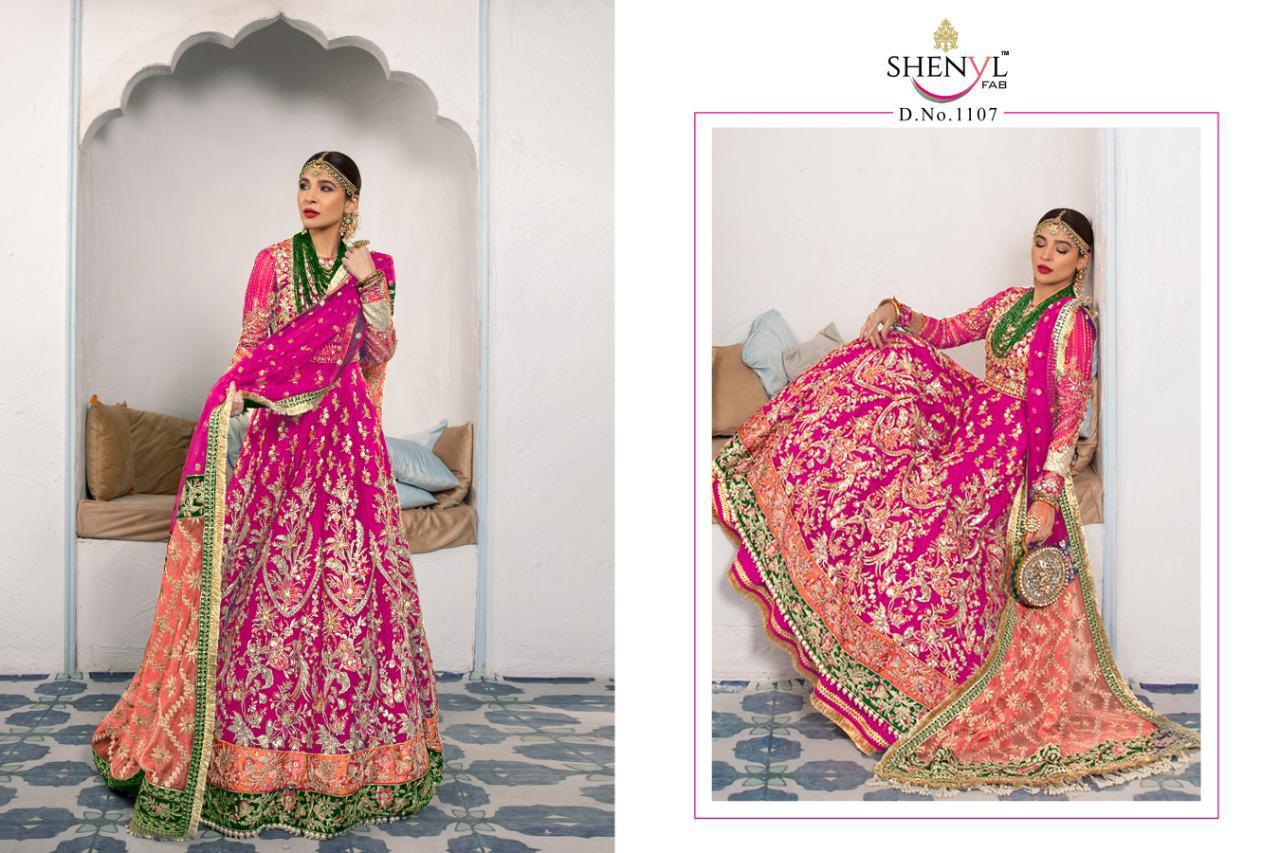 Shenyl Fab Presants Gul Bano Vol 3 Designer Fox Georgette & Butterfly Net With Heavy Embroidery Pakistani Suits At Wholesale Rate In Surat