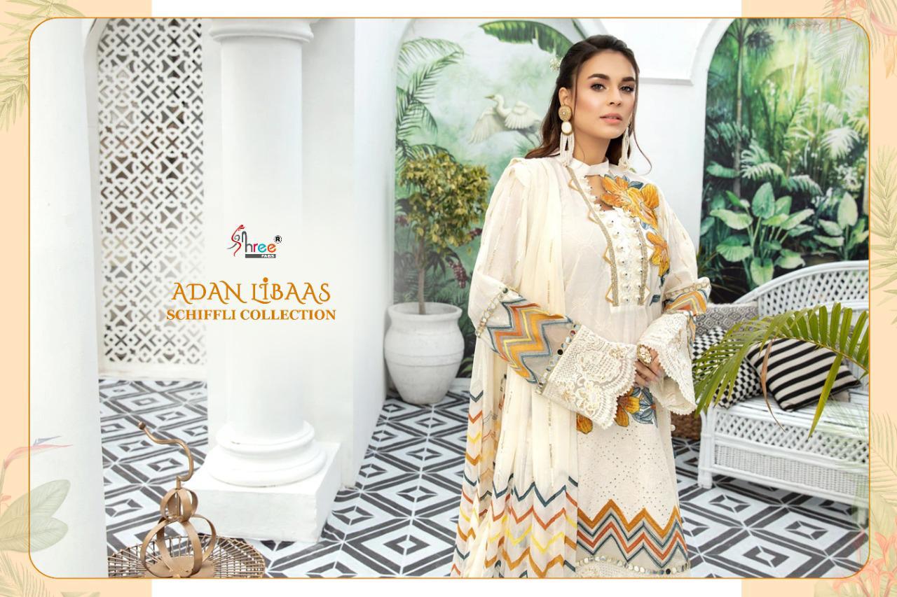 Shree Fabs Presents  Adan Libaas Schiffli Collection  Wholesale Rate In Surat