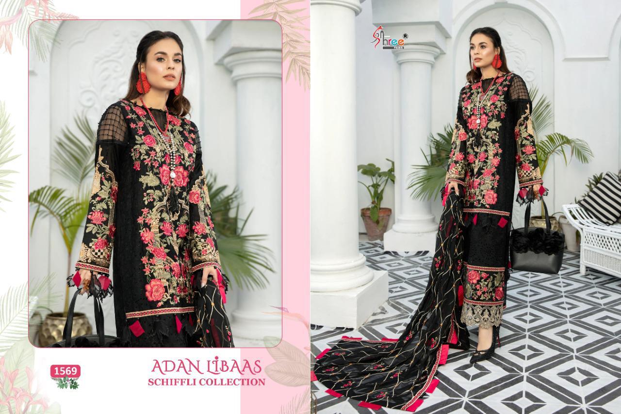 Shree Fabs Presents  Adan Libaas Schiffli Collection  Wholesale Rate In Surat