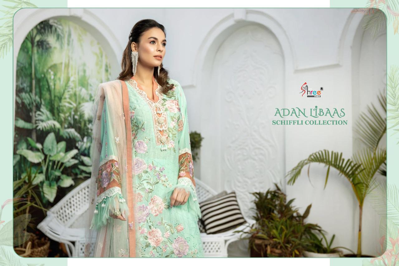 Shree Fabs Presents  Adan Libaas Schiffli Collection  Wholesale Rate In Surat