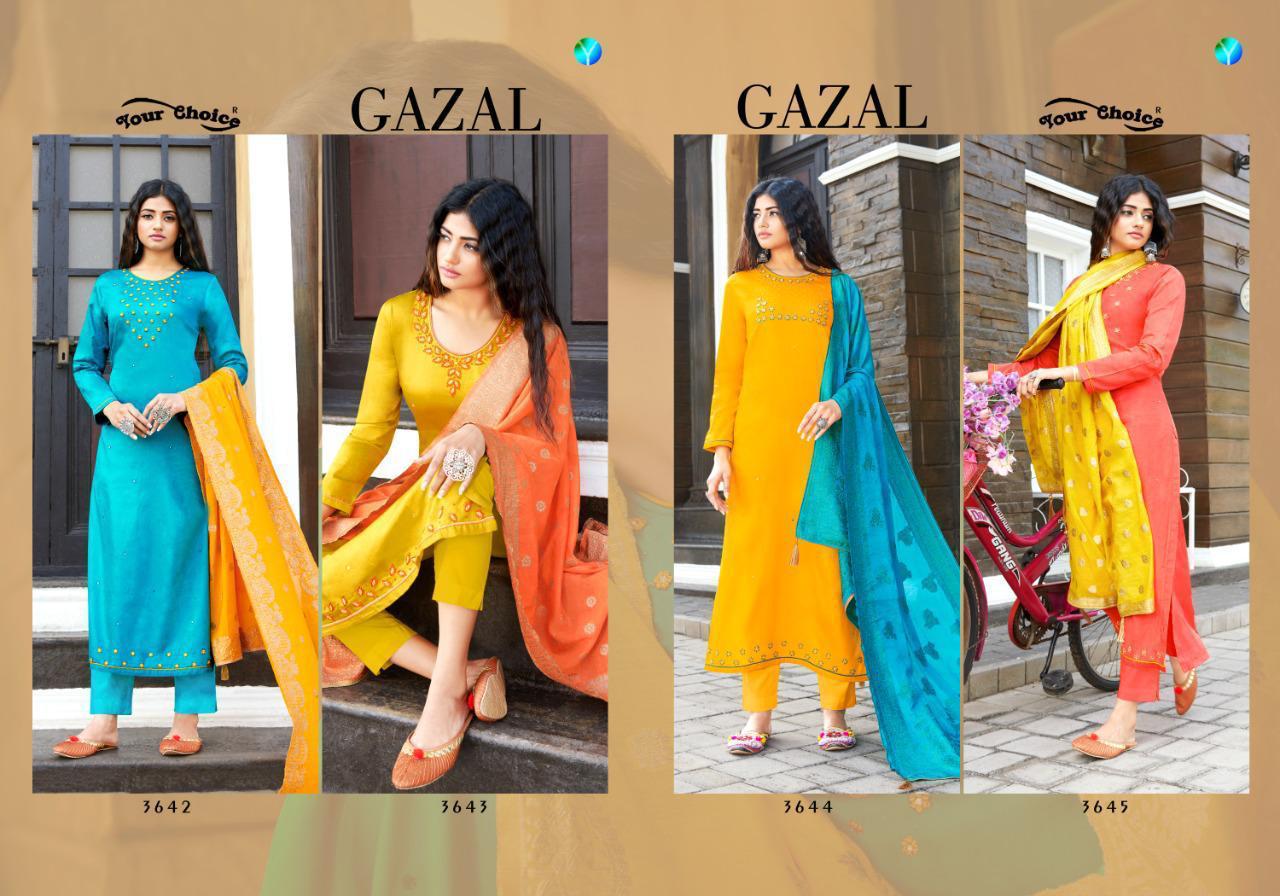 Your Choice Presnts  Gazal Lawn Cotton Suits Wholesale Rate  In Surat