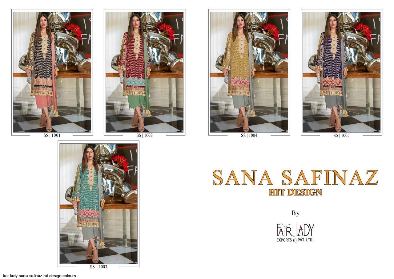 Fair Lady Presnets Sana Safinaz Hit Design Colours Wholesale Rate In Surat