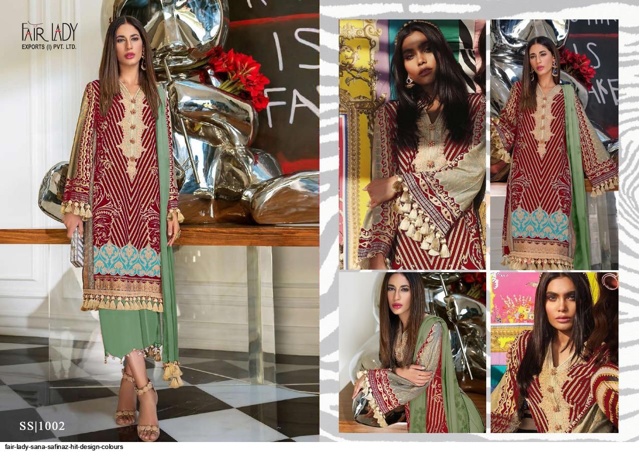 Fair Lady Presnets Sana Safinaz Hit Design Colours Wholesale Rate In Surat