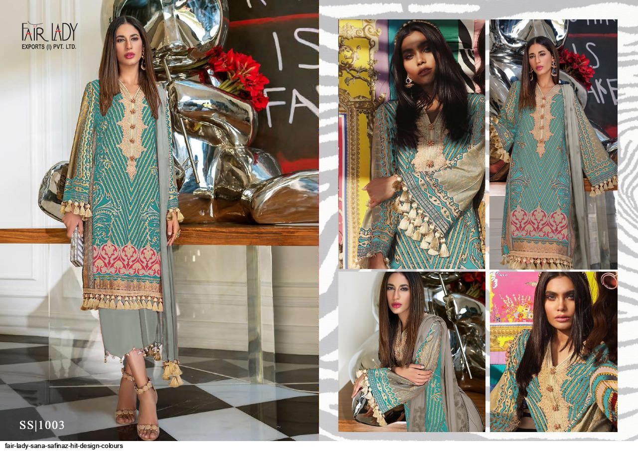 Fair Lady Presnets Sana Safinaz Hit Design Colours Wholesale Rate In Surat