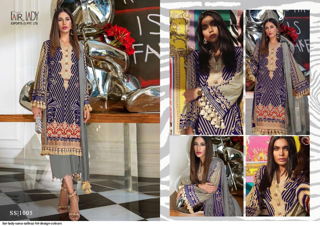 Fair Lady Presnets Sana Safinaz Hit Design Colours Wholesale Rate In Surat