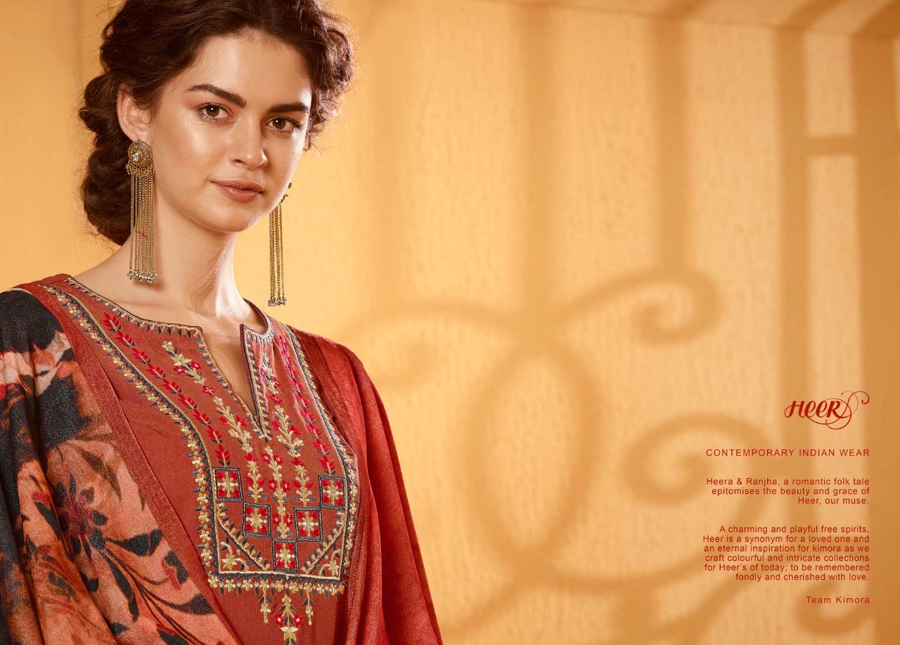 Kimora Fashion Presents  Velvet Heer-5  9881-9888 Series Designer Dress Material Wholesale Rate  In Surat