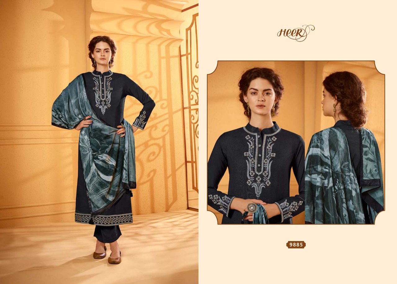 Kimora Fashion Presents  Velvet Heer-5  9881-9888 Series Designer Dress Material Wholesale Rate  In Surat