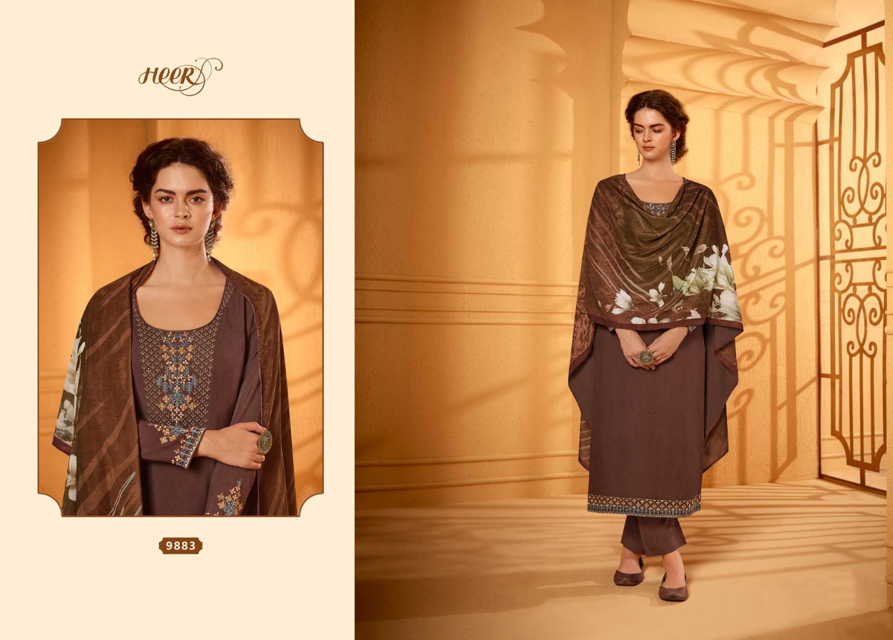 Kimora Fashion Presents  Velvet Heer-5  9881-9888 Series Designer Dress Material Wholesale Rate  In Surat