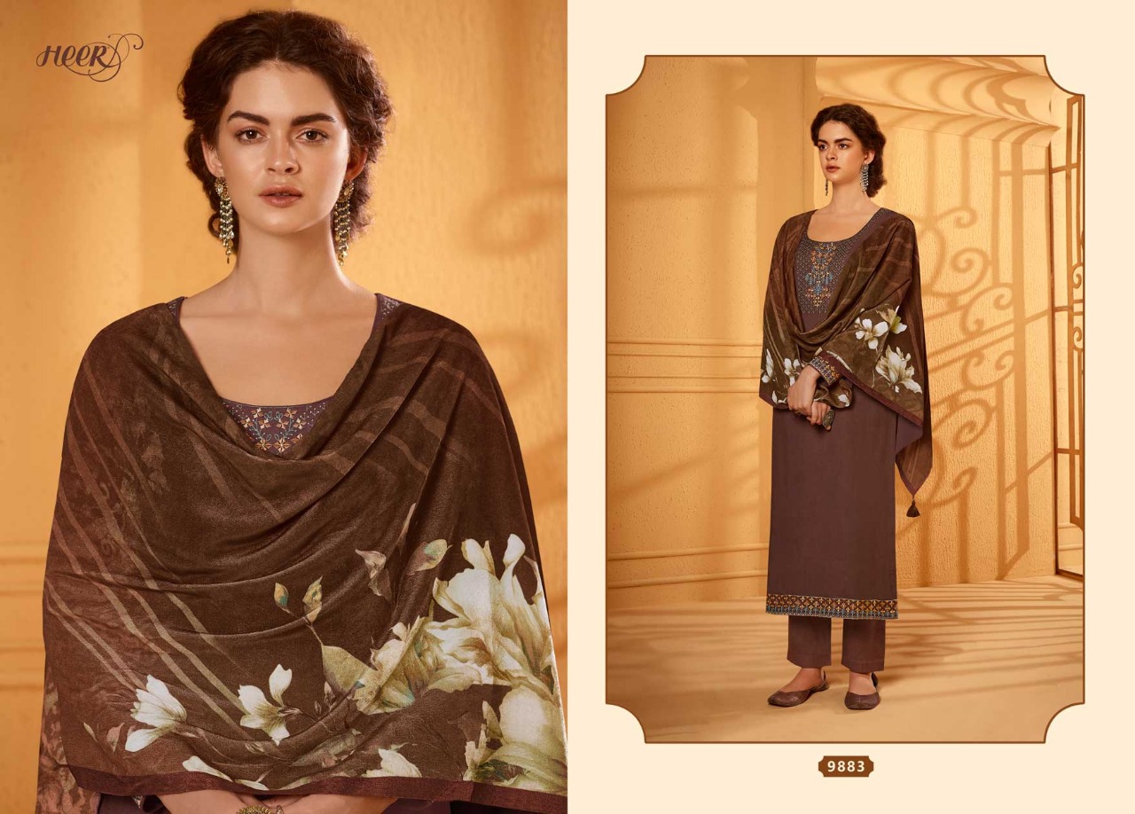 Kimora Fashion Presents  Velvet Heer-5  9881-9888 Series Designer Dress Material Wholesale Rate  In Surat