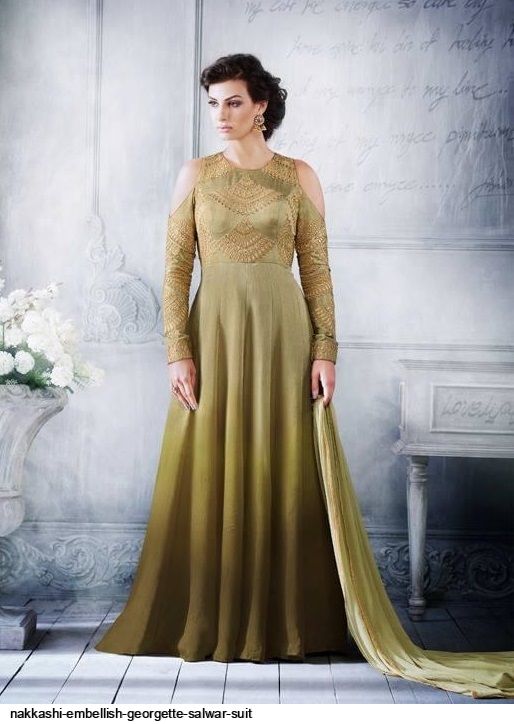 Nakkashi Presnets  Embellish Georgette Salwar Suit Wholkesale Rate In Surat