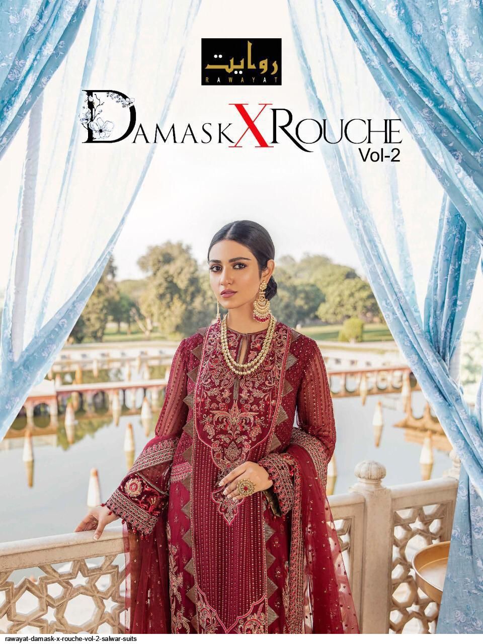Rawayat Prresents  Damask X Rouche Vol 2 Salwar Suits Wholesale Rate In Surat