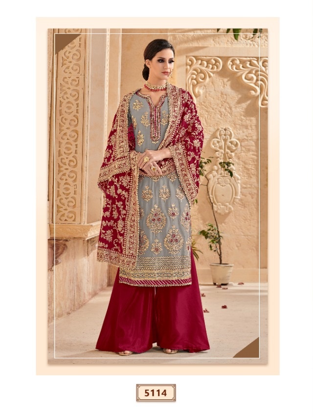 Shree Fab Presants Mutiyaar Gold Designer Faux Georgette Heavy Embroidery Work Suits Collection At Wholesale Rate In Surat