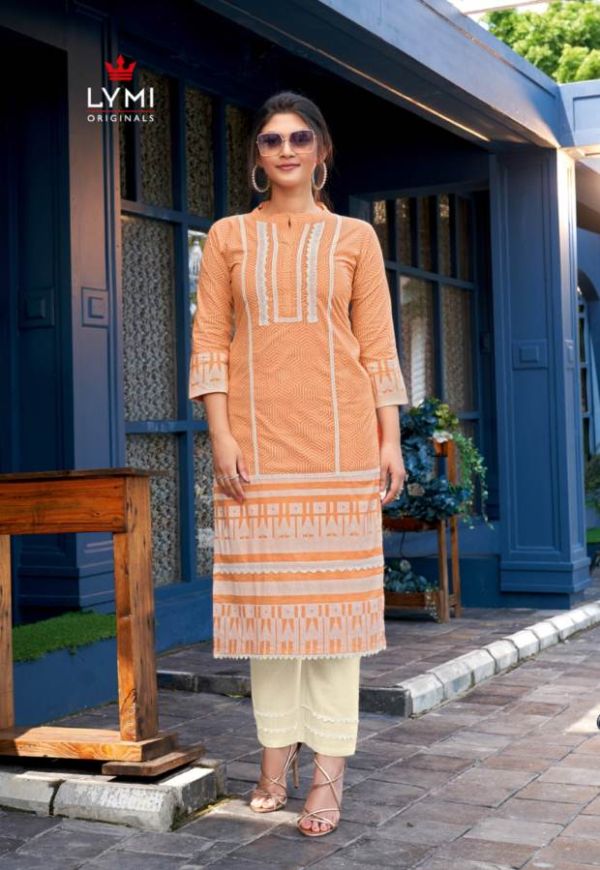 Lymi Presnets Look Well Pure Cotton Exclusive Kurti With Pant Catalog Wholesale Rate In Surat