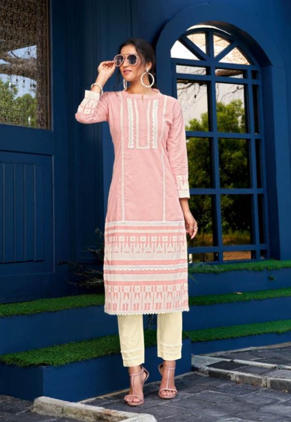 Lymi Presnets Look Well Pure Cotton Exclusive Kurti With Pant Catalog Wholesale Rate In Surat
