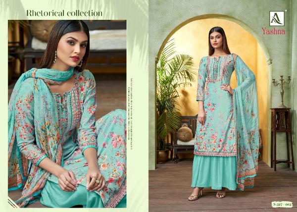 Alok Presnerts  Yashna Cotton Jam Latest Designer Dress Materials Wholesale Rate In Surat