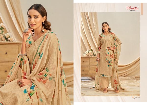 Belliza Designer Presnets  Rukhsar Cotton Linen Dress With 3 Mtr Bottom Collection Wholesale Rate In Surat