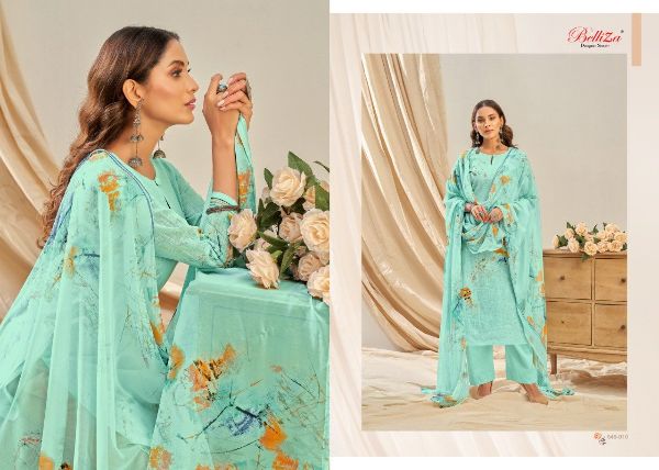 Belliza Designer Presnets  Rukhsar Cotton Linen Dress With 3 Mtr Bottom Collection Wholesale Rate In Surat