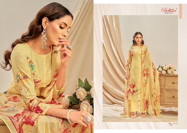 Belliza Designer Presnets  Rukhsar Cotton Linen Dress With 3 Mtr Bottom Collection Wholesale Rate In Surat