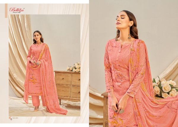Belliza Designer Presnets  Rukhsar Cotton Linen Dress With 3 Mtr Bottom Collection Wholesale Rate In Surat