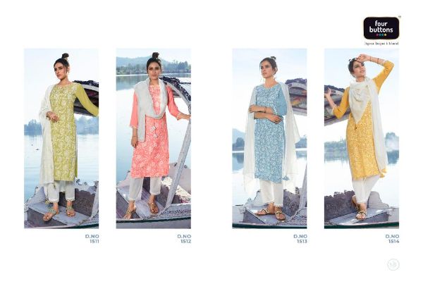 Four Buttons Presents  Launch Four Gems Vol 2 Viscose Silk With Lakhnavi Style Readymade Suits Wholesale Rate In Surat